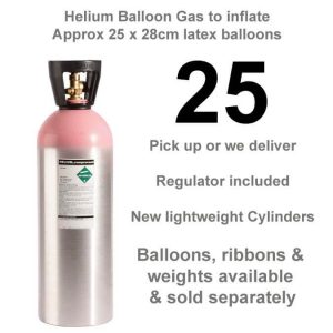 25 balloon helium gas cylinder