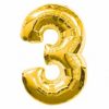 Foil Balloon Number 3 Gold