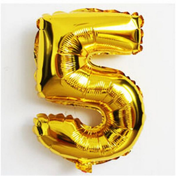 Foil Balloon Number 5 Silver Foil Balloon Number 5 Silver