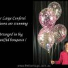 Gold pink and white confetti balloons in studio with Olla Gold pink and white confetti balloons in studio with Olla