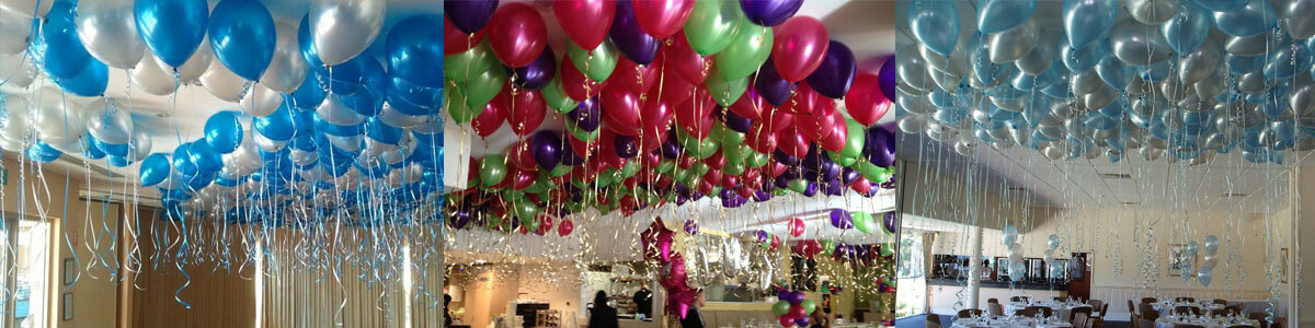 helium balloon banner