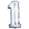 Foil Balloon Number 1 Silver