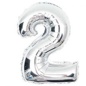 NUMBER 2 1 METRE FOIL BALLOON