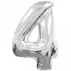 Foil Balloon Number 4 Silver