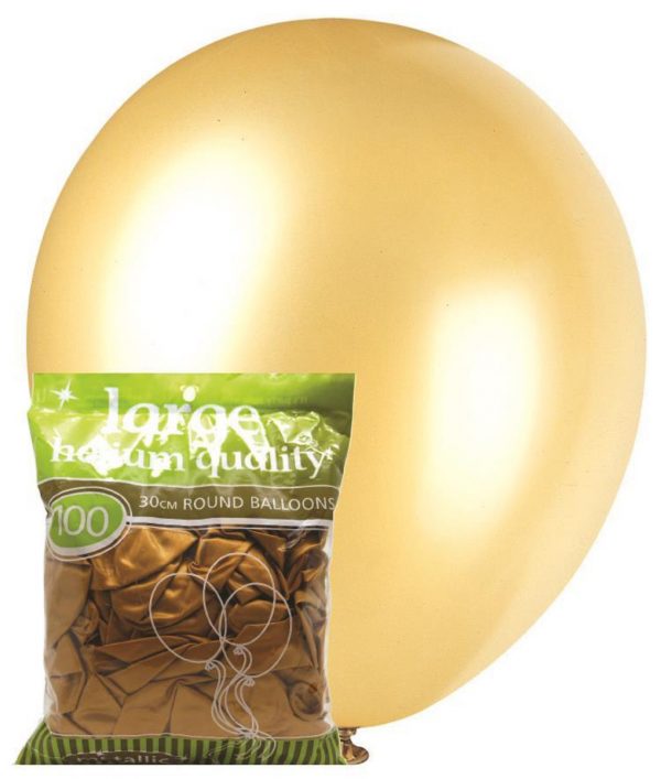 metallic gold 28cm latex balloons