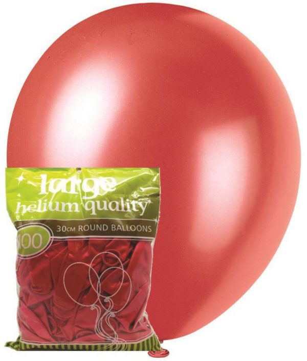 metallic red 28cm latex balloons