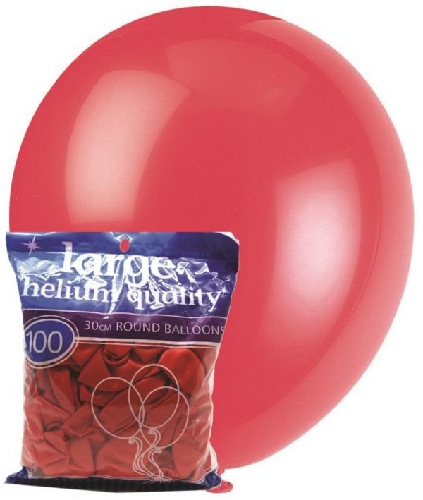 red 28cm latex balloons