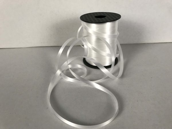 WHITE CURLING RIBBON