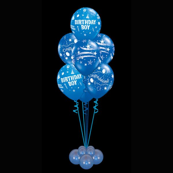 Bouquet of 7 birthday boy helium balloons2