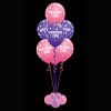 Bouquet of 7 birthday girl helium balloons