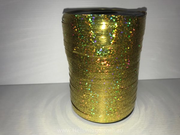Gold Holographic Curling Ribbon Gold Holographic Curling Ribbon