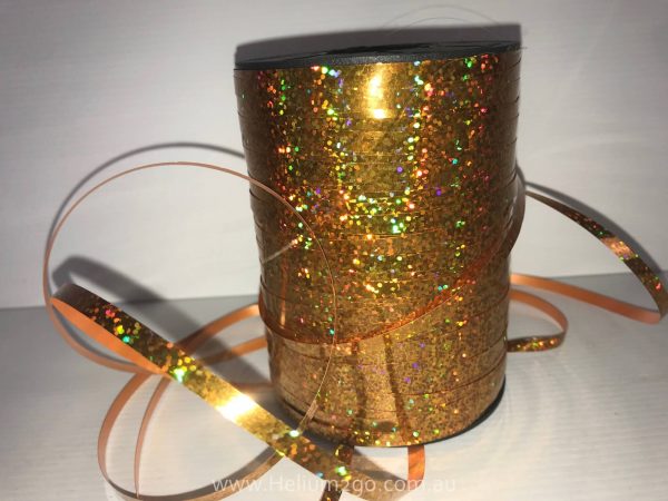 Orange Holographic Curling Ribbon