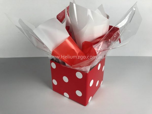 Red Polka Dots Posy Box Weight Red Polka Dots Posy Box Weight