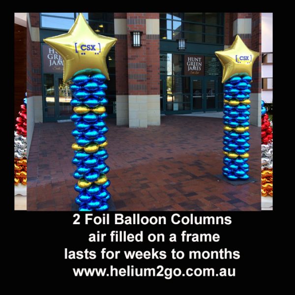 foil balloon columns foil balloon columns