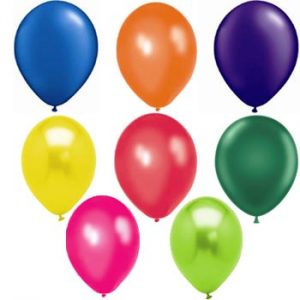 Assorted metallic mix 28cm latex balloons