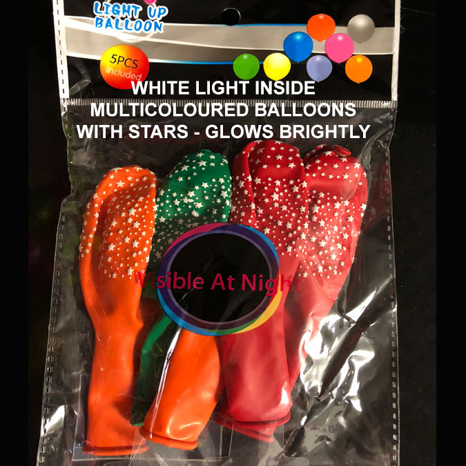 Multicoloured stars white light glows Multicoloured stars white light glows