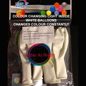 White balloon colour changing light