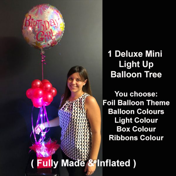 1 Deluxe Mini light up balloon tree