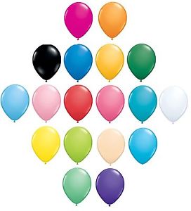 28cm latex balloons standard colour range