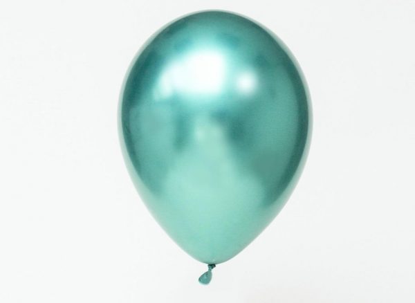 green chrome balloons