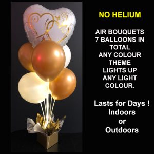 Air bouquet foil heart wedding
