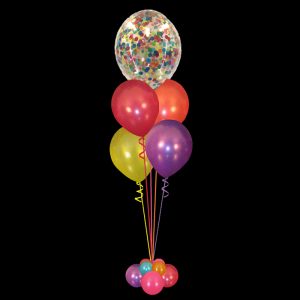 Bouquet of Confetti & 4 latex balloons