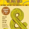 Ampersand Gold Foil Balloon 86cm helium filled