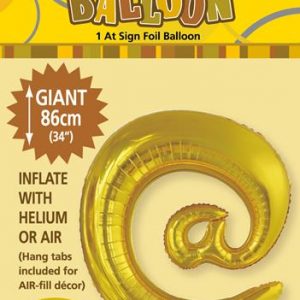 @ Gold Foil letter 86cm helium filled