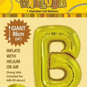 Letter B 86cm foil balloon letter helium filled