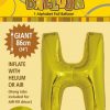 H Foil balloon letter 86cm helium filled