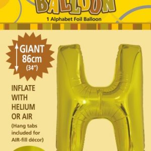 H Foil balloon letter 86cm helium filled