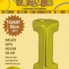 i gold foil balloon letter 86cm helium filled