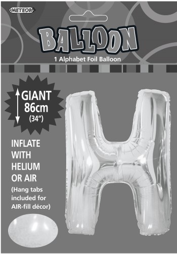 H Foil balloon letter 86cm helium filled H Foil balloon letter 86cm helium filled