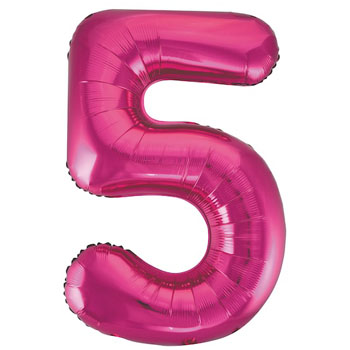 HOT PINK NUMBER 5 86CM HOT PINK NUMBER 5 86CM