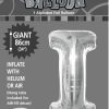 i silver foil balloon letter 86cm helium filled