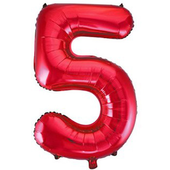 RED NUMBER 5 86CM RED NUMBER 5 86CM