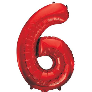 RED NUMBER 6 86CM RED NUMBER 6 86CM