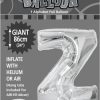 Z Silver foil balloon letter 86cm helium filled