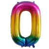 RAINBOW 0 86cm BALLOON NUMBER
