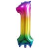 RAINBOW 1 86cm BALLOON NUMBER