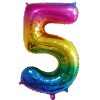 RAINBOW 5 86cm BALLOON NUMBER