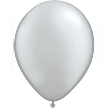Metallic Silver latex balloons