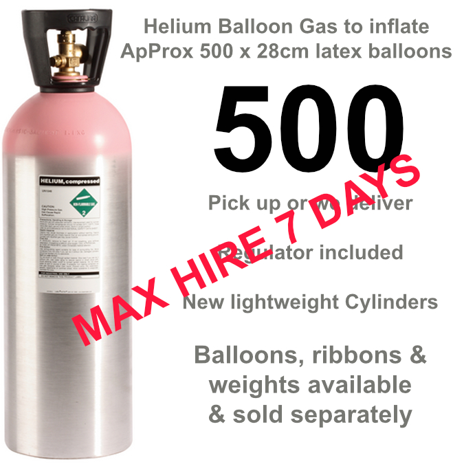500 Balloon Helium Gas Cylinder Brisbane / Gold Coast, deliver & pick up!