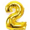 GOLD NUMBER 2 FOIL BALLOON