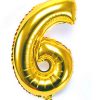 GOLD NUMBER 6 FOIL BALLOON