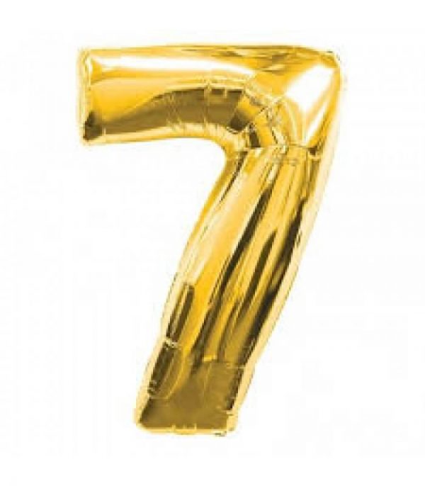 Foil Balloon Number 7 Gold