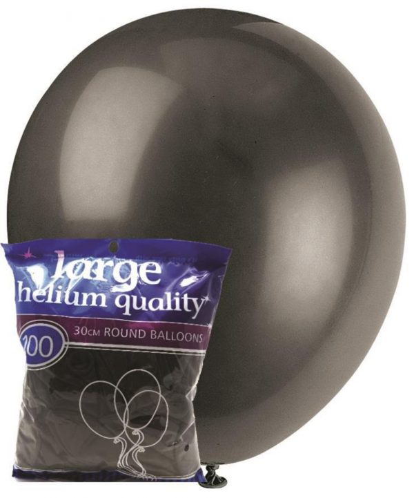 black 28cm latex balloons