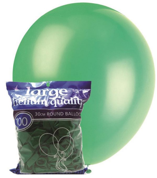 Green 28cm latex balloons