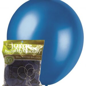 metallic blue 28cm latex balloons