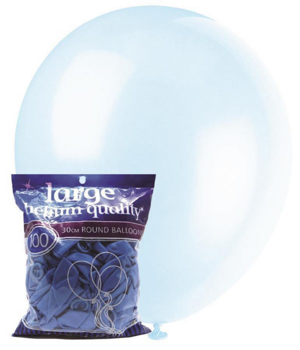 light blue 28cm latex balloons